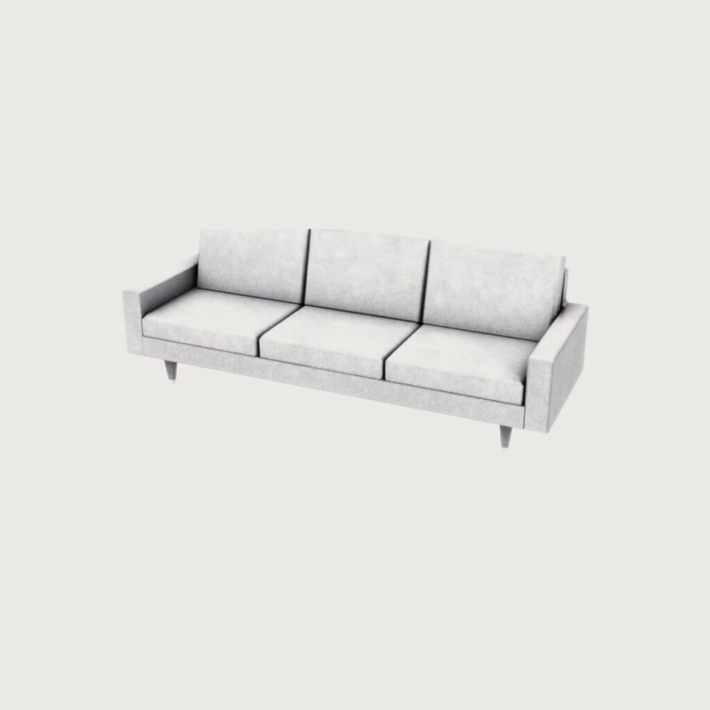 Midcentury Blue Sofa view 9