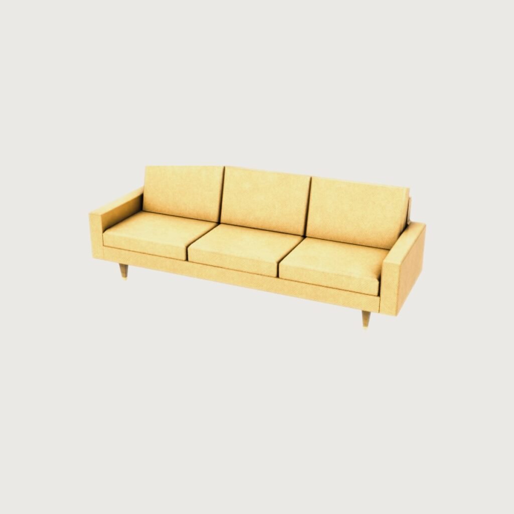 Midcentury Blue Sofa view 10