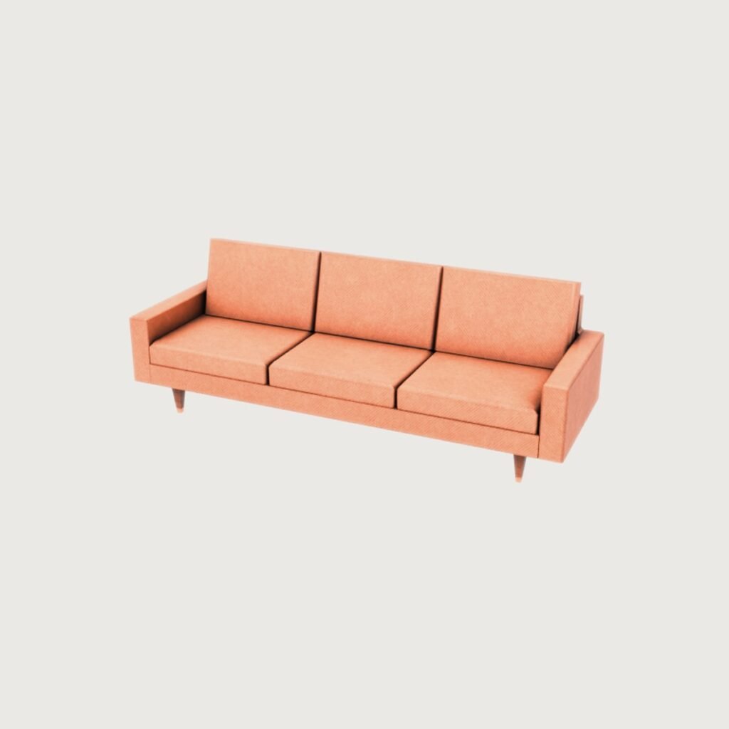 Midcentury Blue Sofa view 13