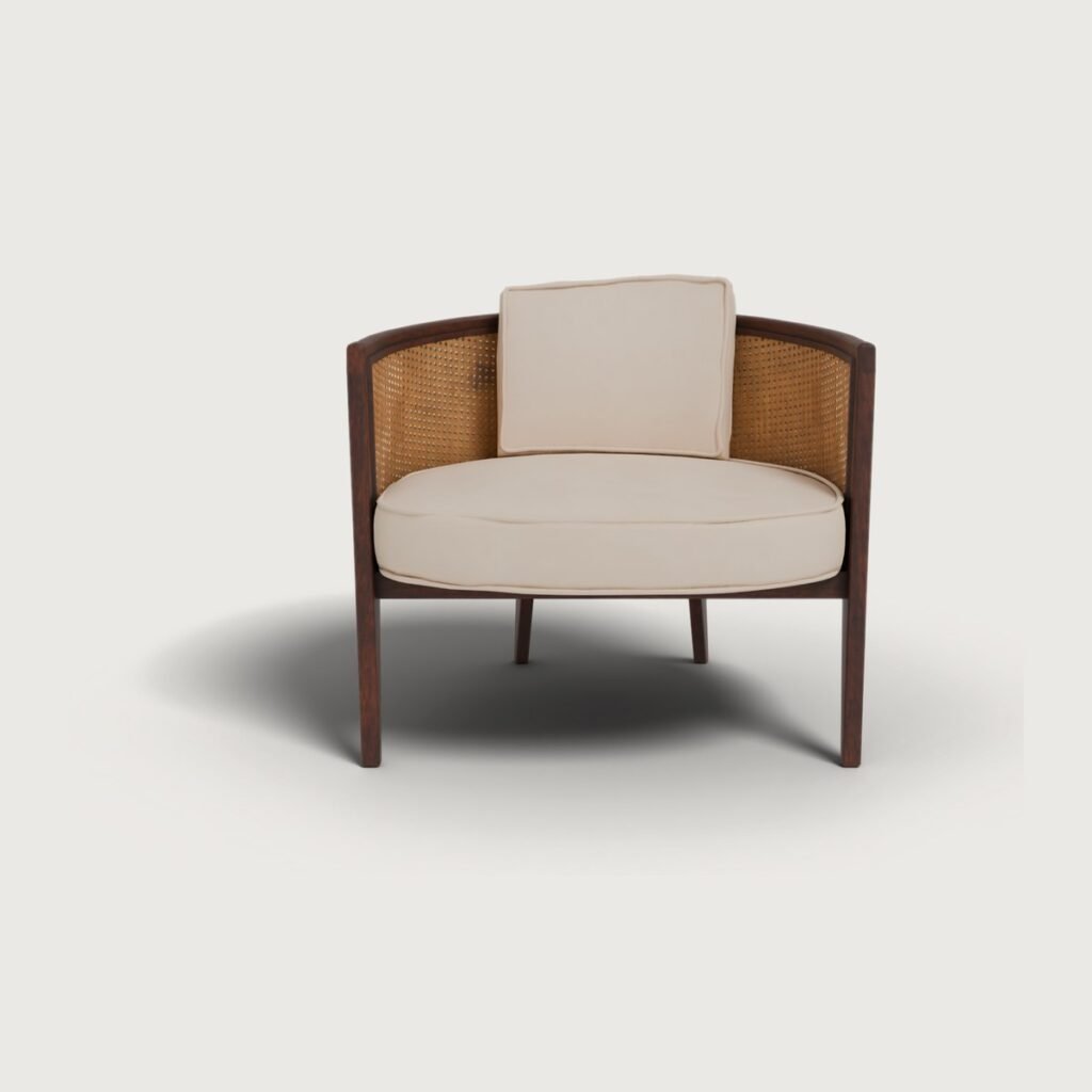 Midcentury Cane Back Armchair view 4