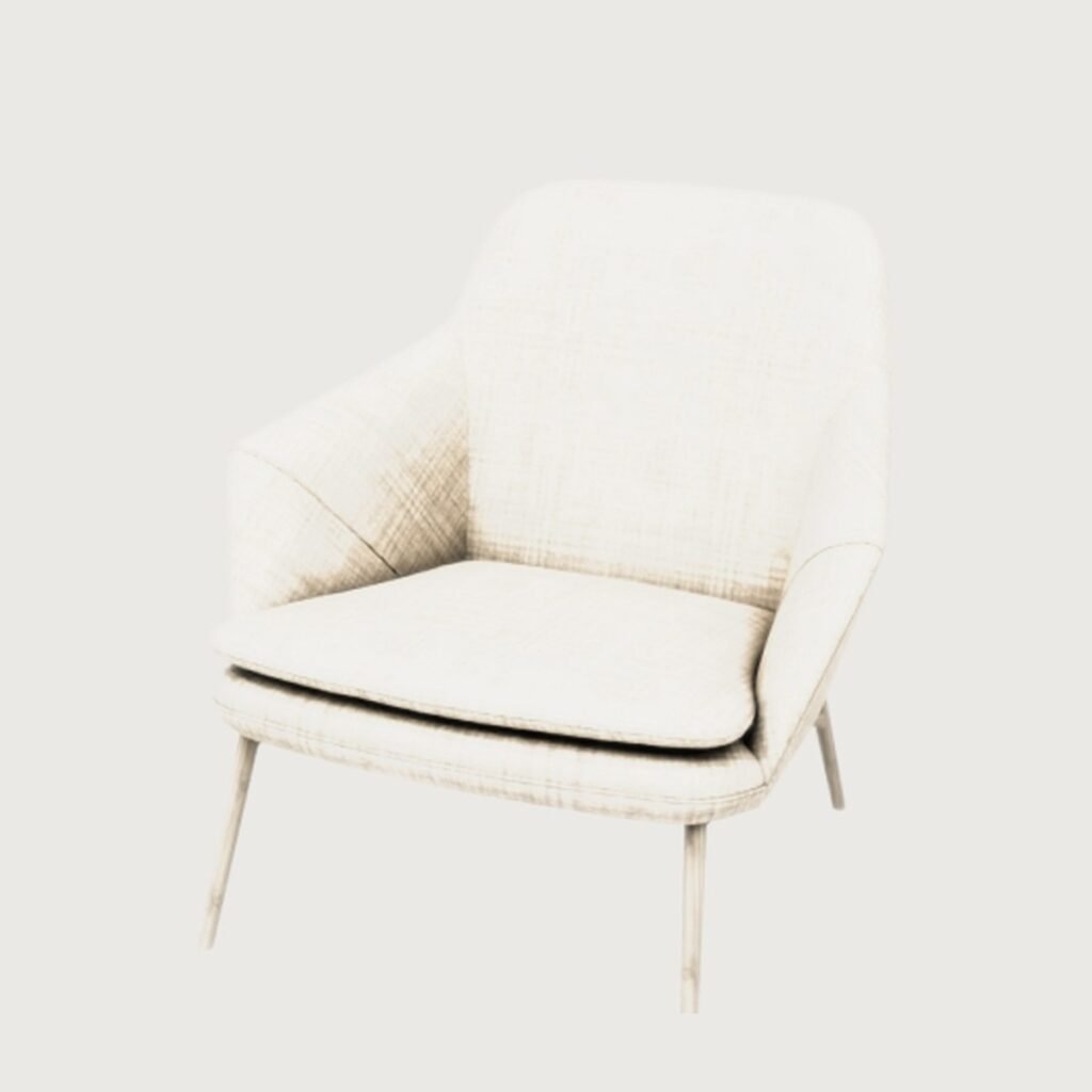 Modern Fabric Armchair view 6