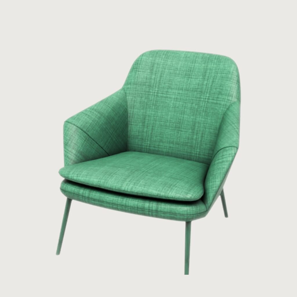 Modern Fabric Armchair view 8