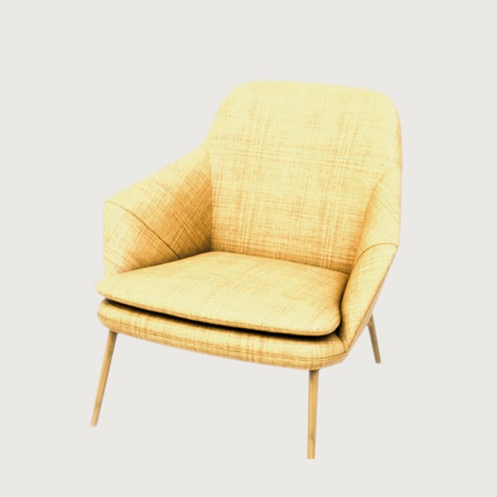 Modern Fabric Armchair view 10