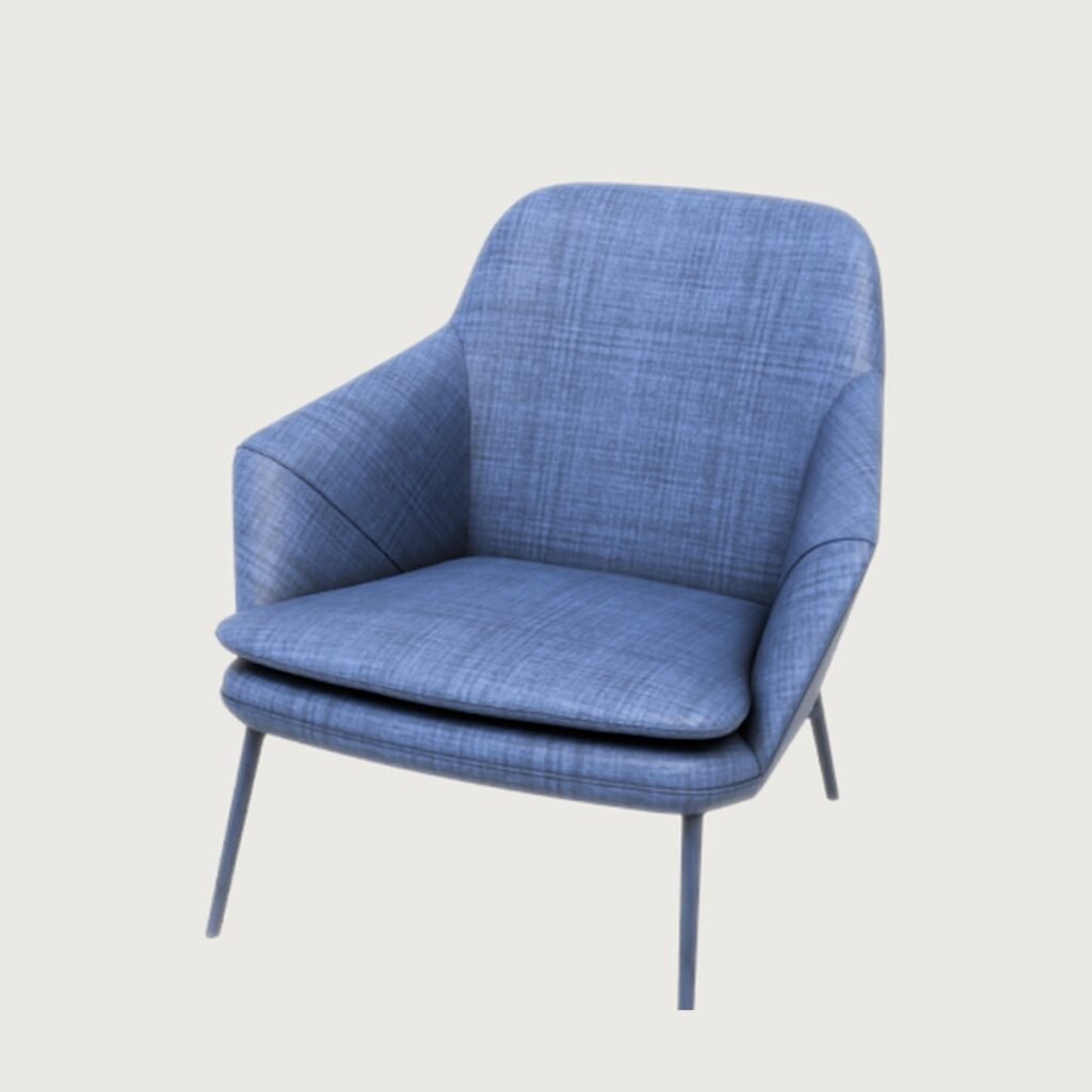 Modern Fabric Armchair view 11