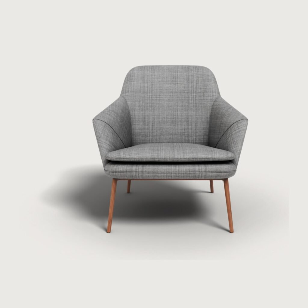 Modern Fabric Armchair view 5