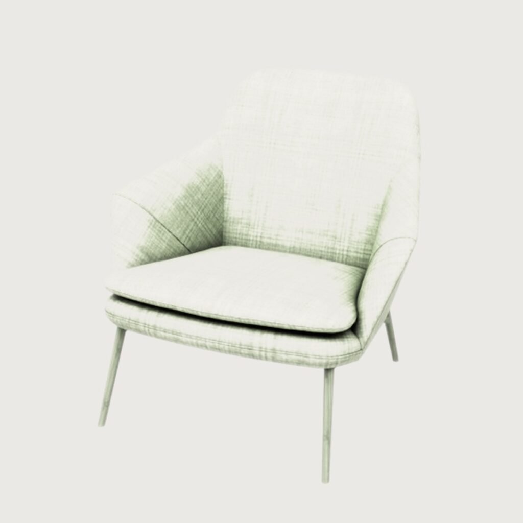 Modern Fabric Armchair view 12