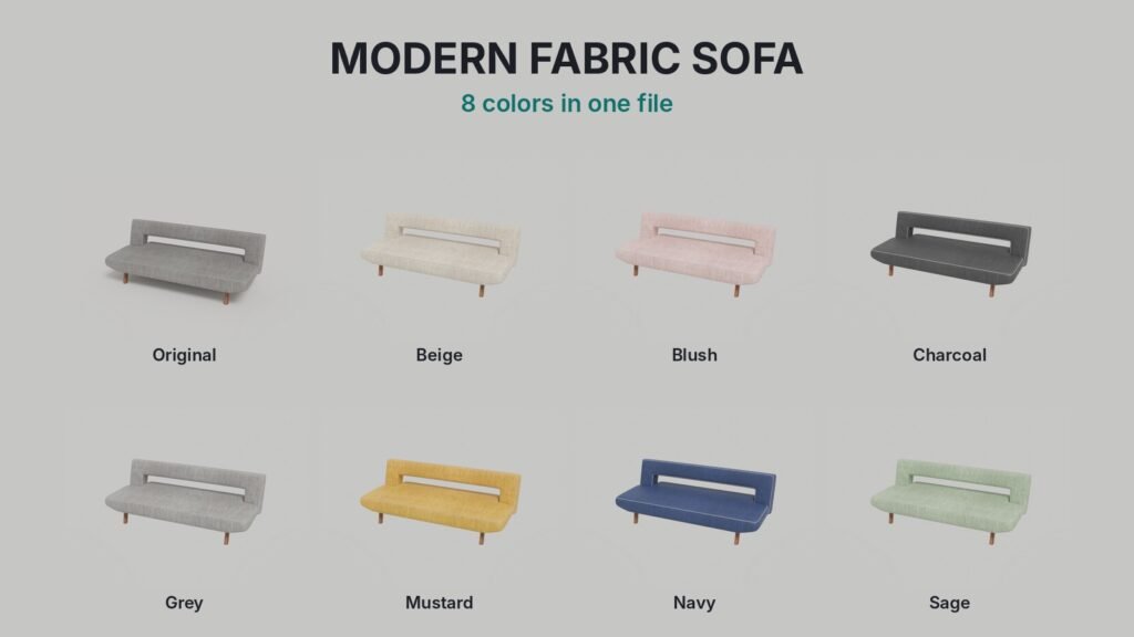 Modern Fabric Sofa view 2
