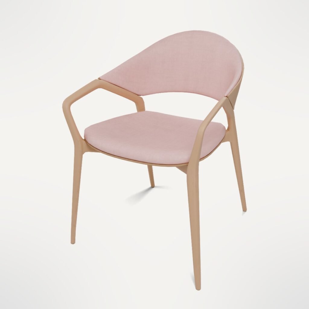 Modern Wooden Armchair view 6