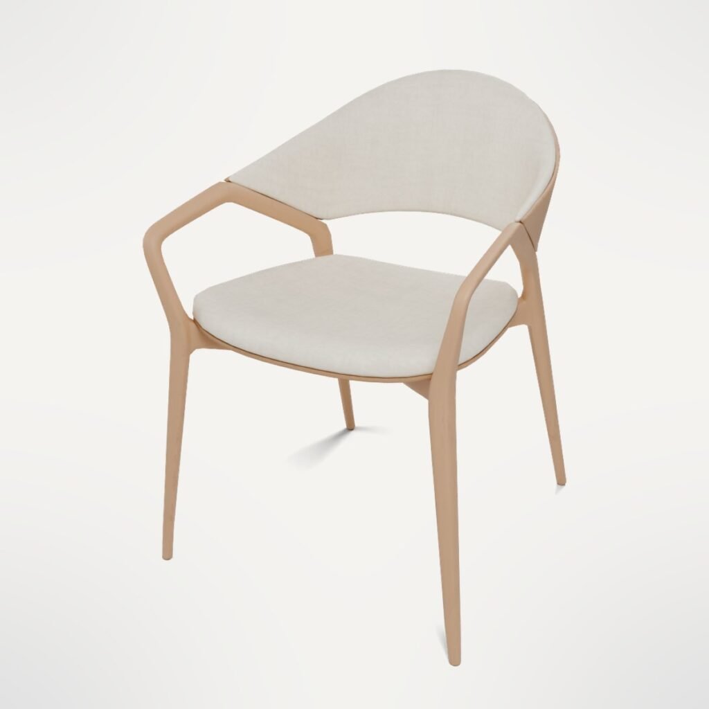 Modern Wooden Armchair view 8