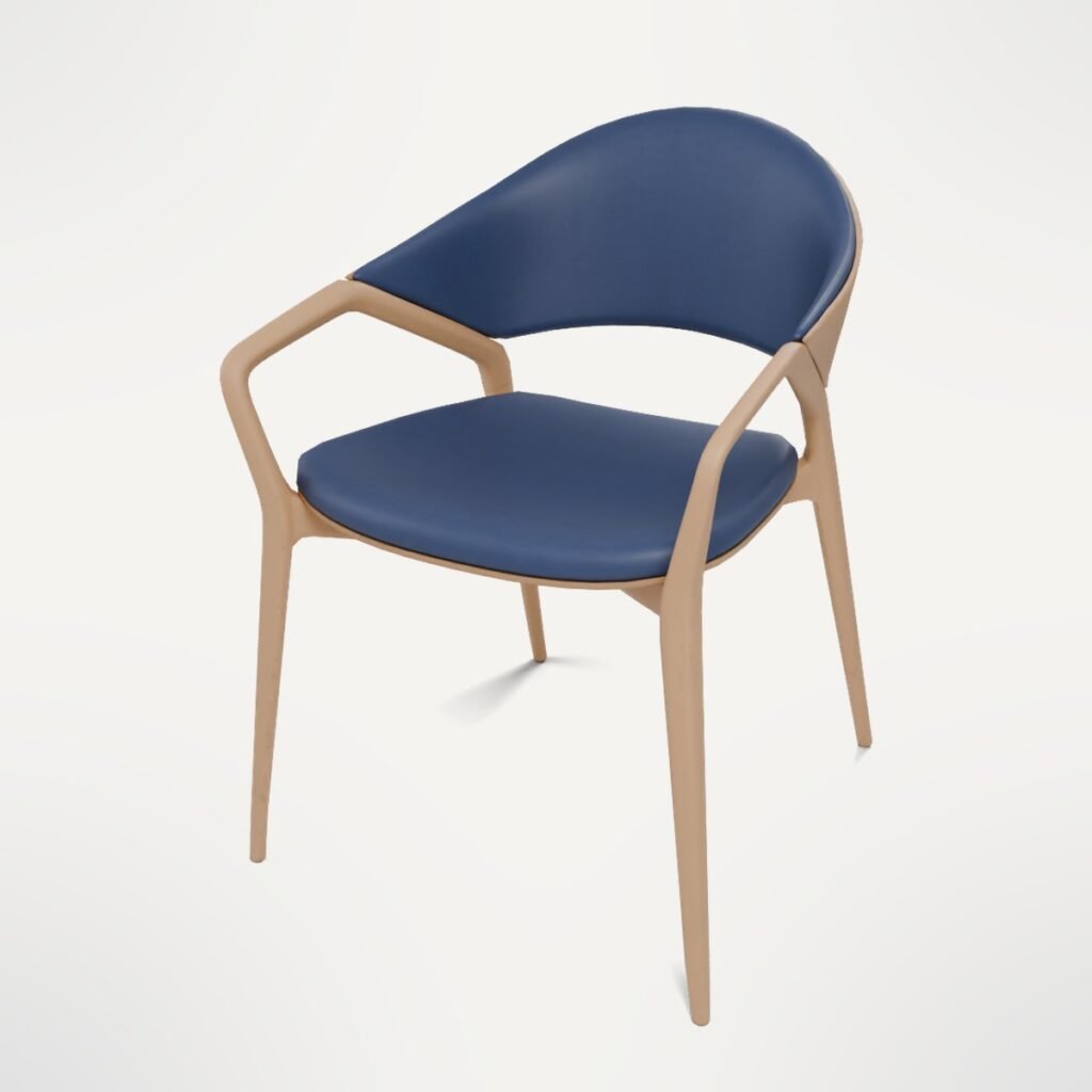 Modern Wooden Armchair view 9