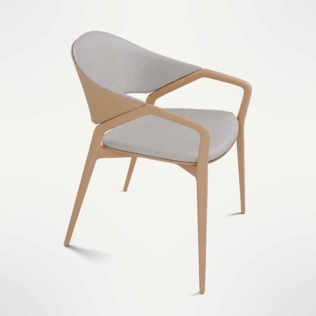 Modern Wooden Armchair view 4