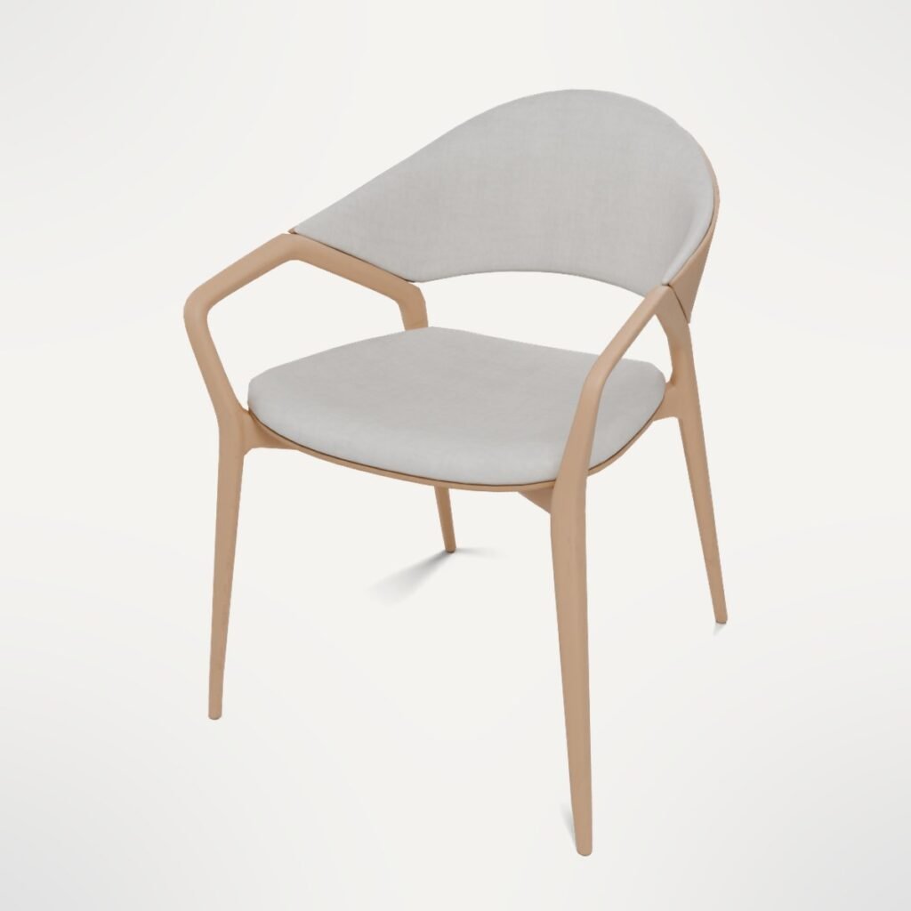 Modern Wooden Armchair view 11
