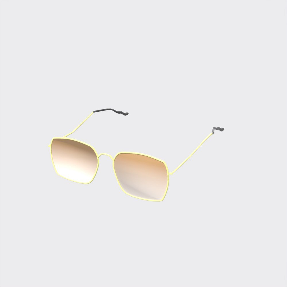 Oversized Square Gold Glasses view 11