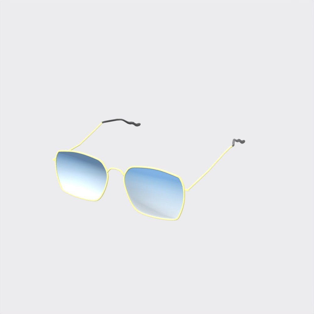 Oversized Square Gold Glasses view 7