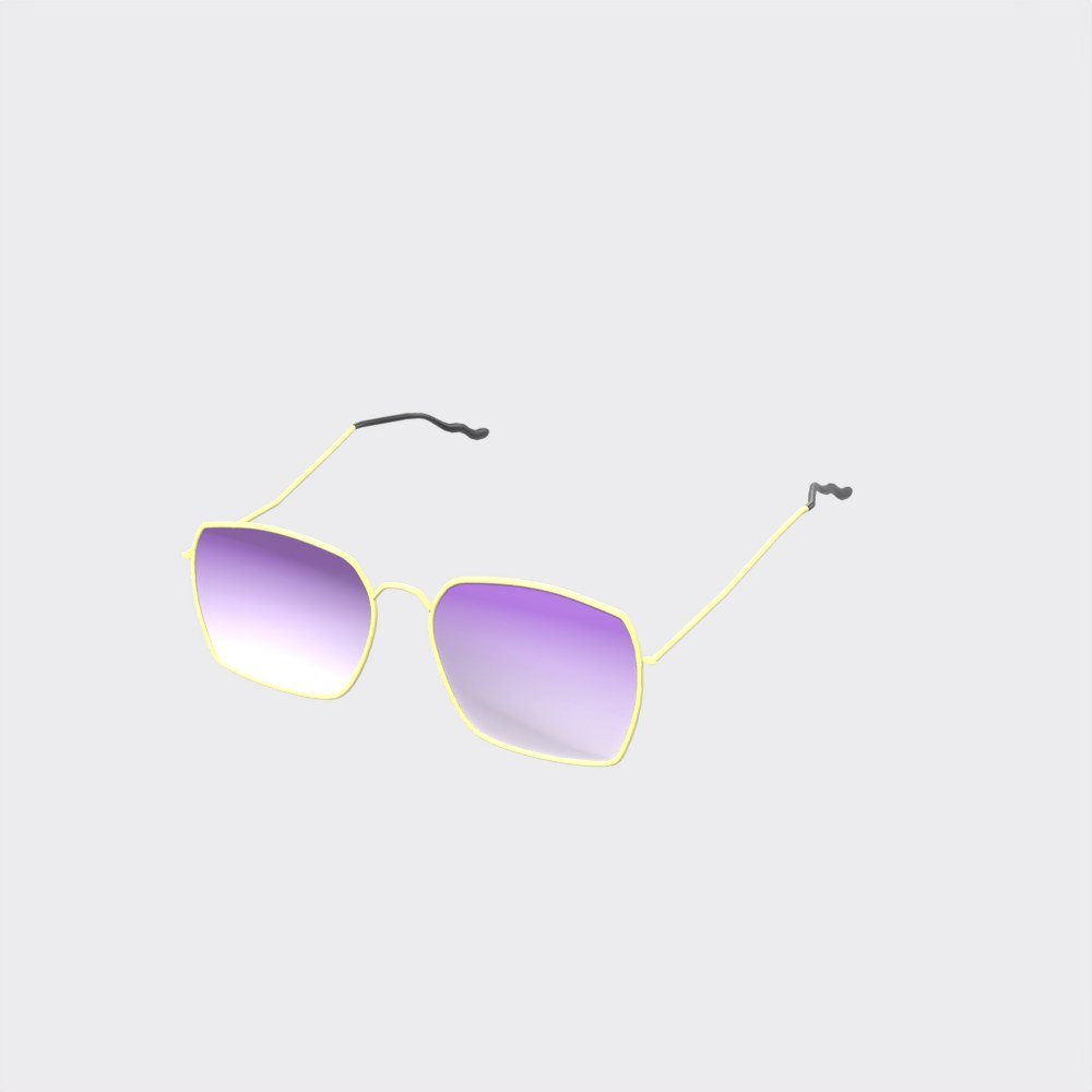 Oversized Square Gold Glasses view 3