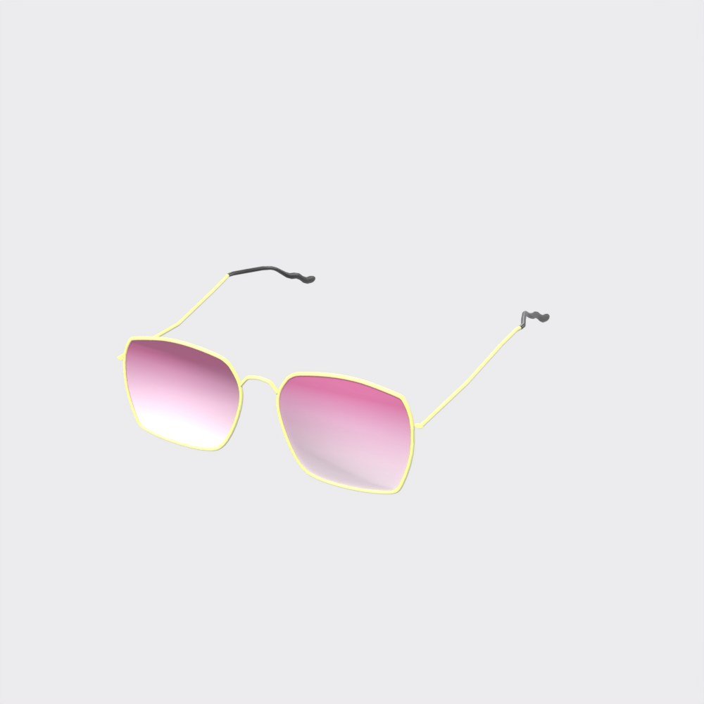 Oversized Square Gold Glasses view 5