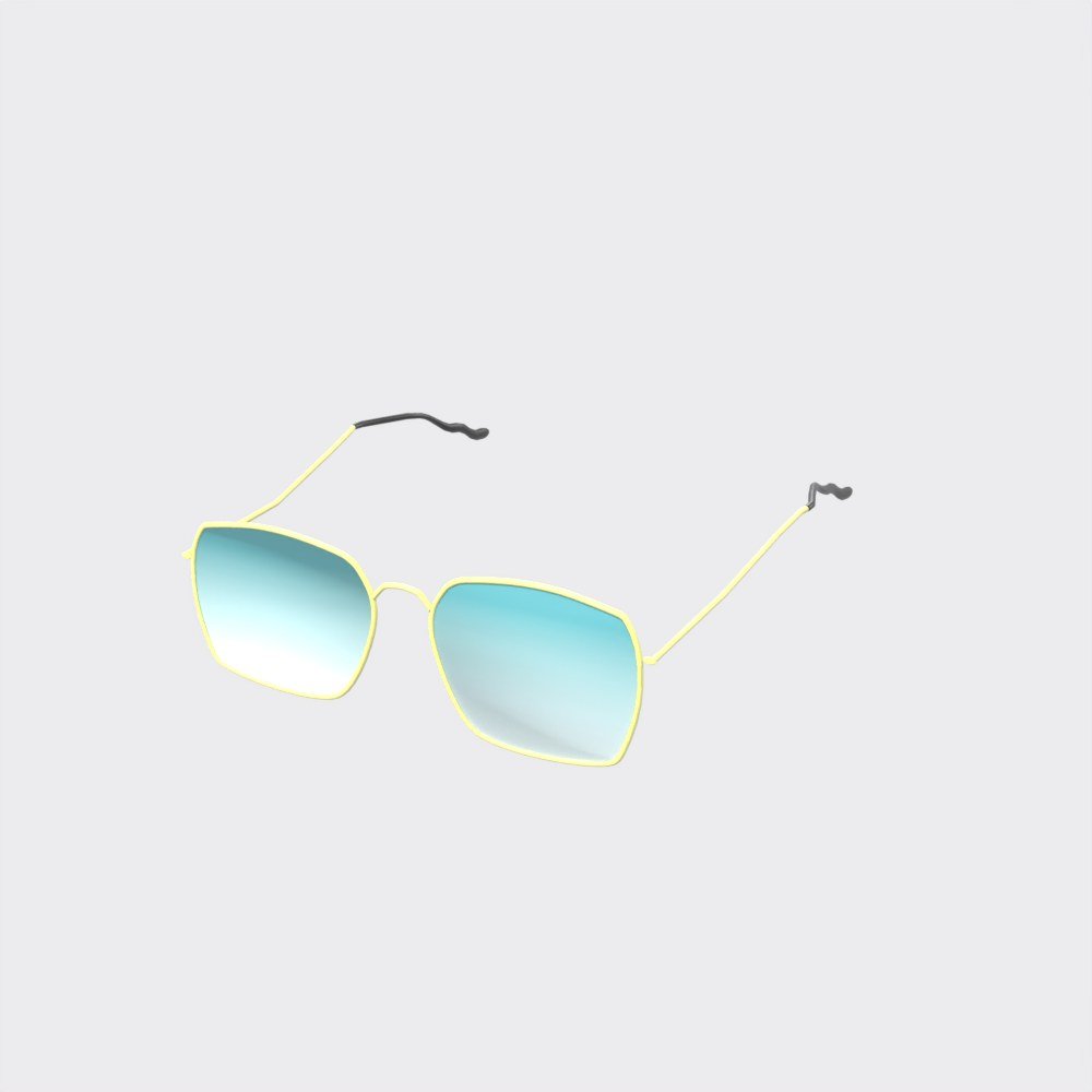 Oversized Square Gold Glasses view 9