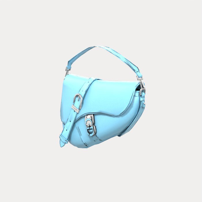 Pink Leather Saddle Bag view 9