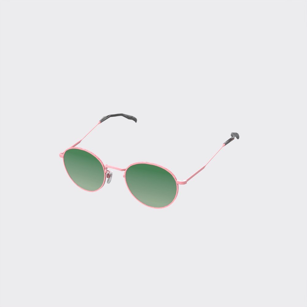 Pink Metal Panto Sunglasses view 7