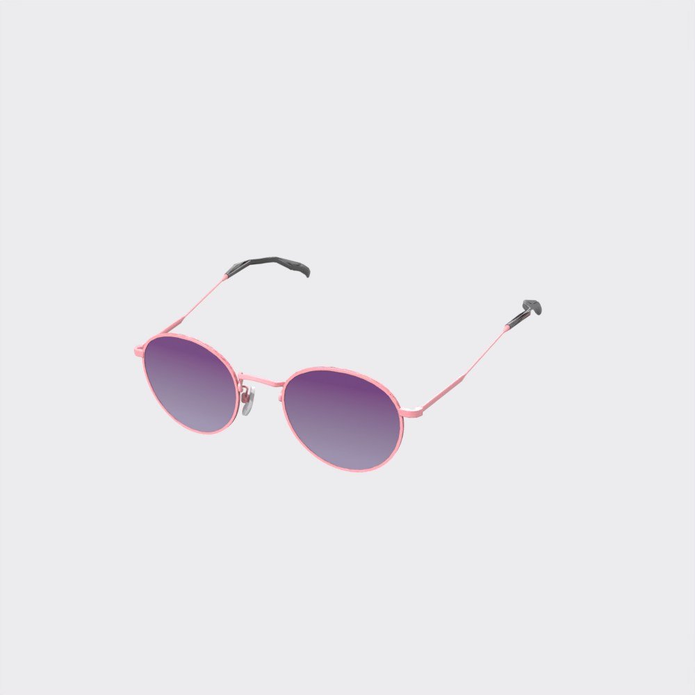 Pink Metal Panto Sunglasses view 5