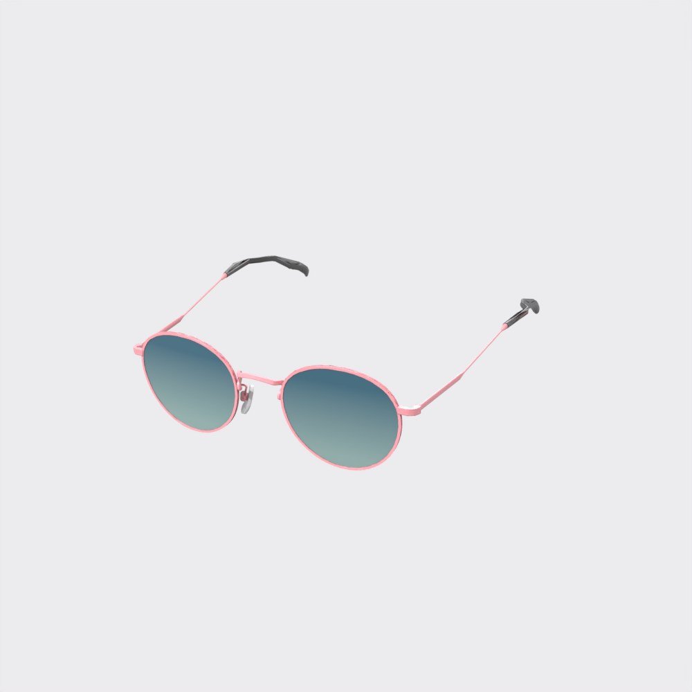 Pink Metal Panto Sunglasses view 3