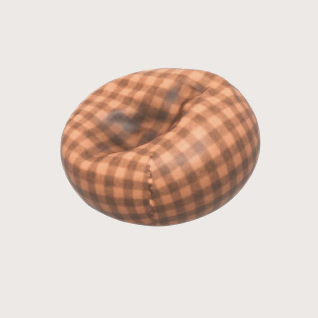 Plaid Bean Bag Chair view 7