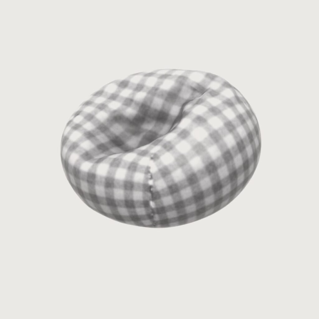Plaid Bean Bag Chair view 9