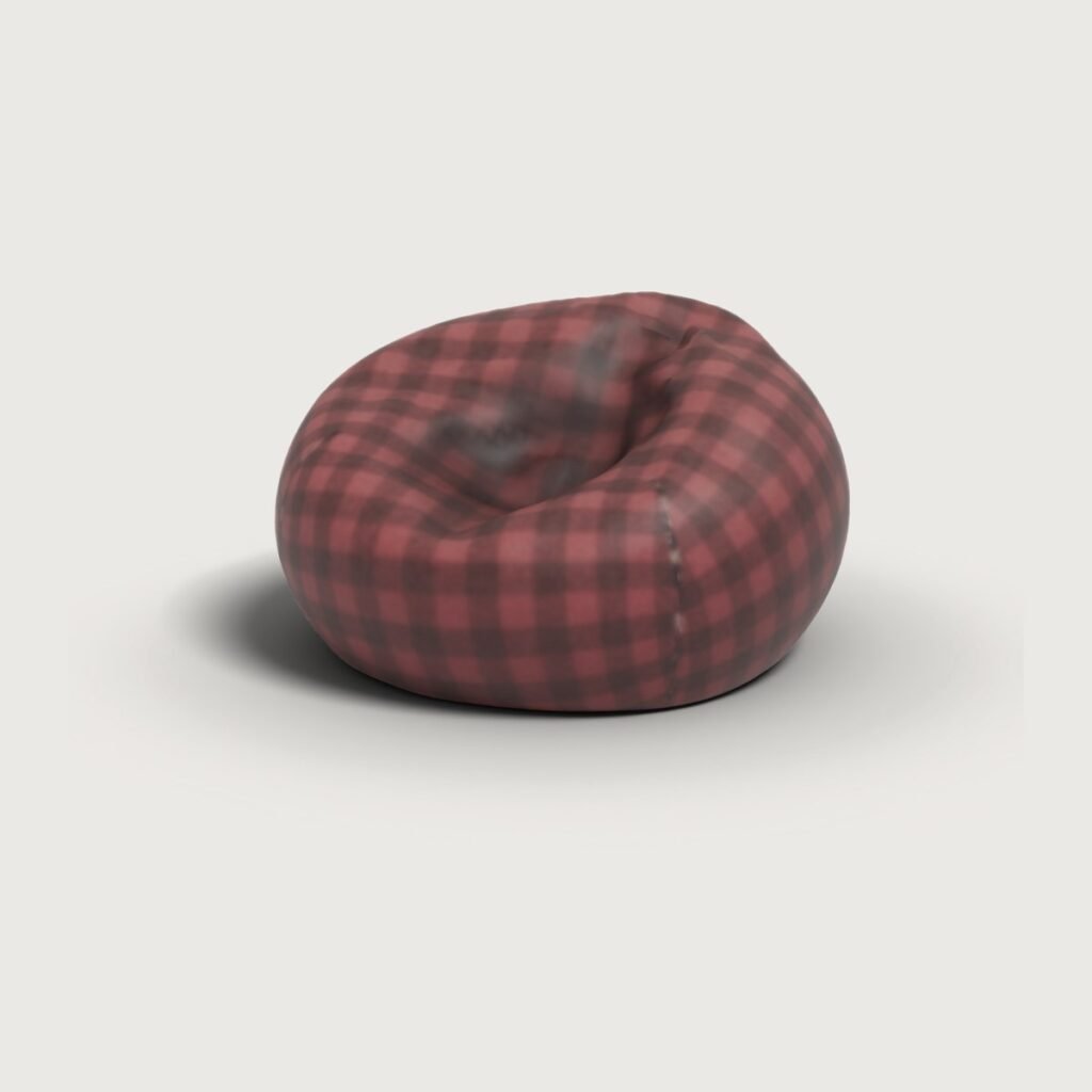 Plaid Bean Bag Chair view 6