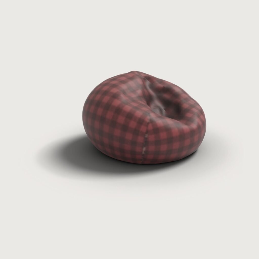 Plaid Bean Bag Chair view 5