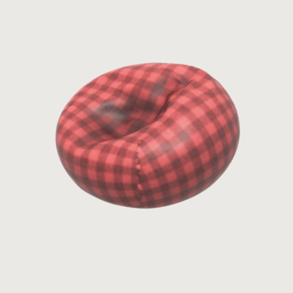 Plaid Bean Bag Chair view 11