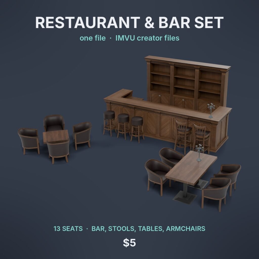 Restaurant & Bar Set IMVU file preview
