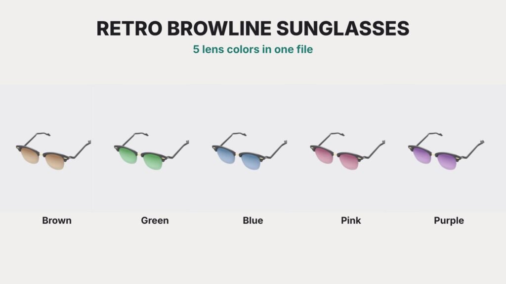 Retro Browline Sunglasses view 12