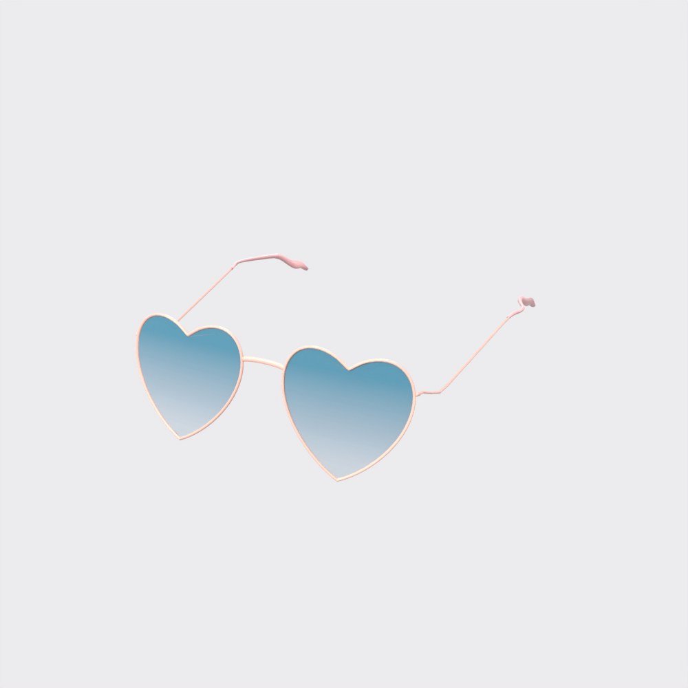 Rose Gold Heart Sunglasses view 5