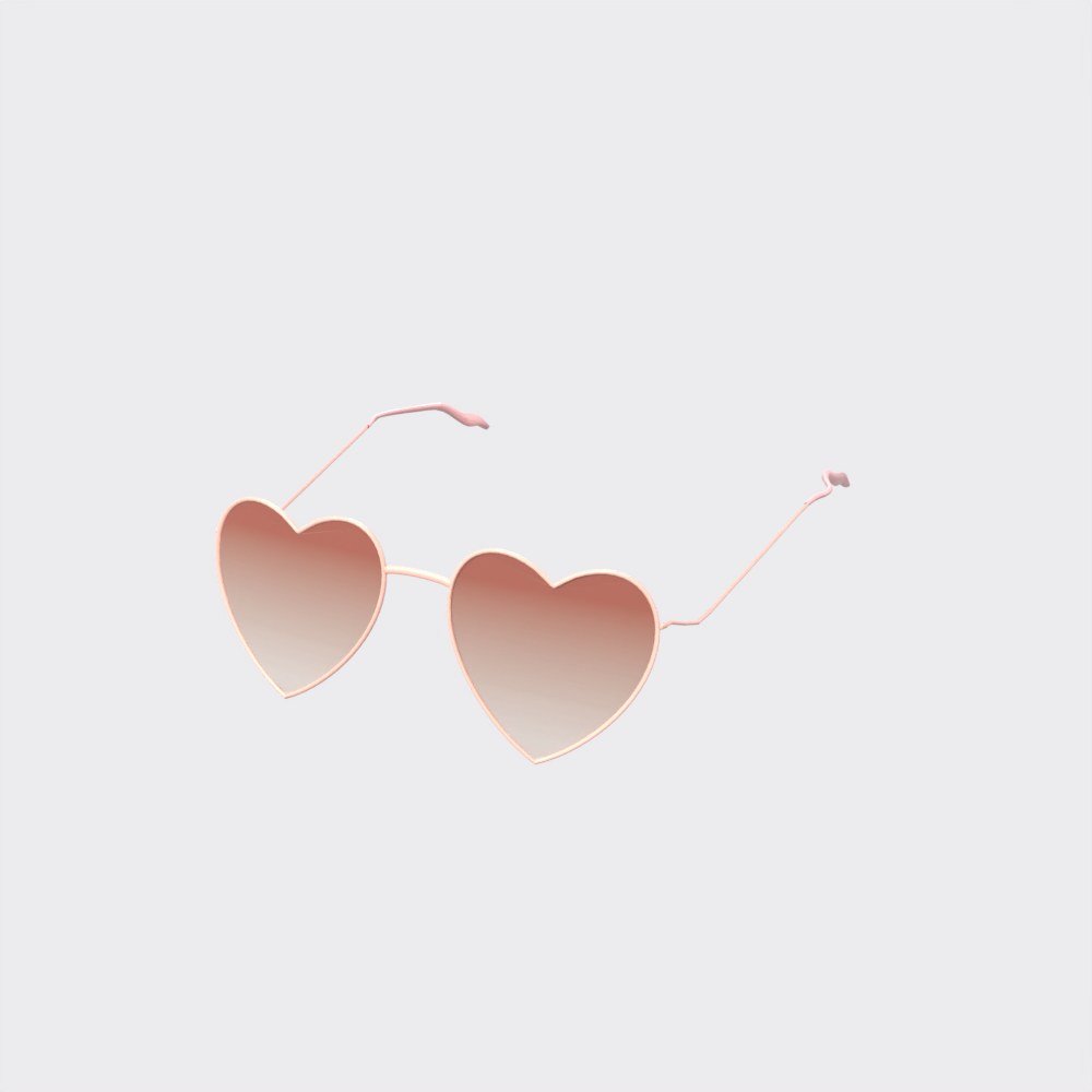 Rose Gold Heart Sunglasses view 9