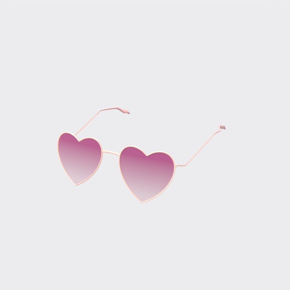 Rose Gold Heart Sunglasses view 3