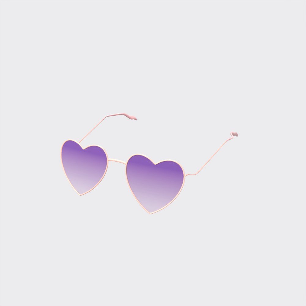 Rose Gold Heart Sunglasses view 7