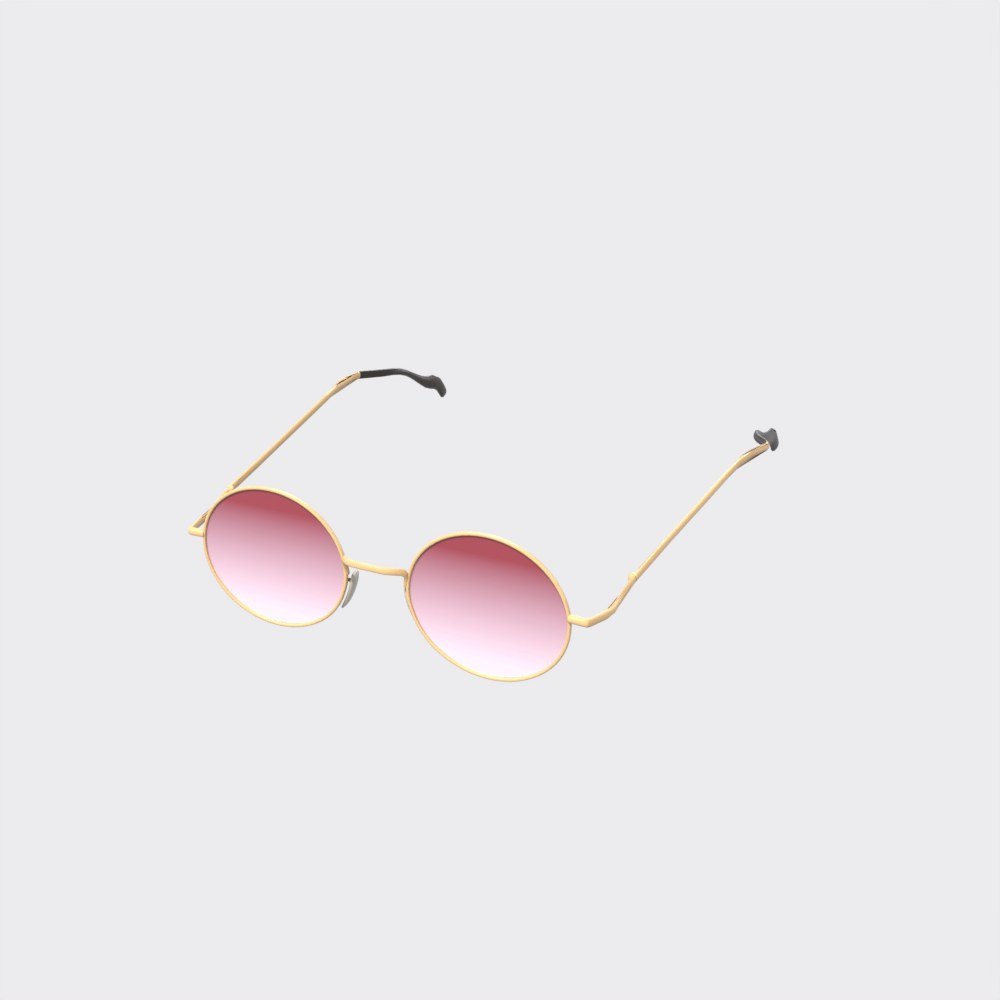 Round Gold Sunglasses view 11