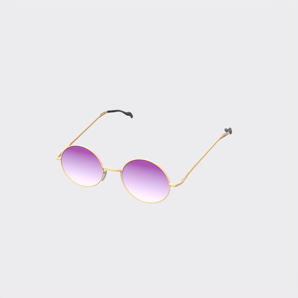 Round Gold Sunglasses view 9