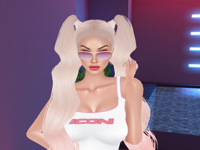 Semi-Rimless White Gold Sunglasses view 4