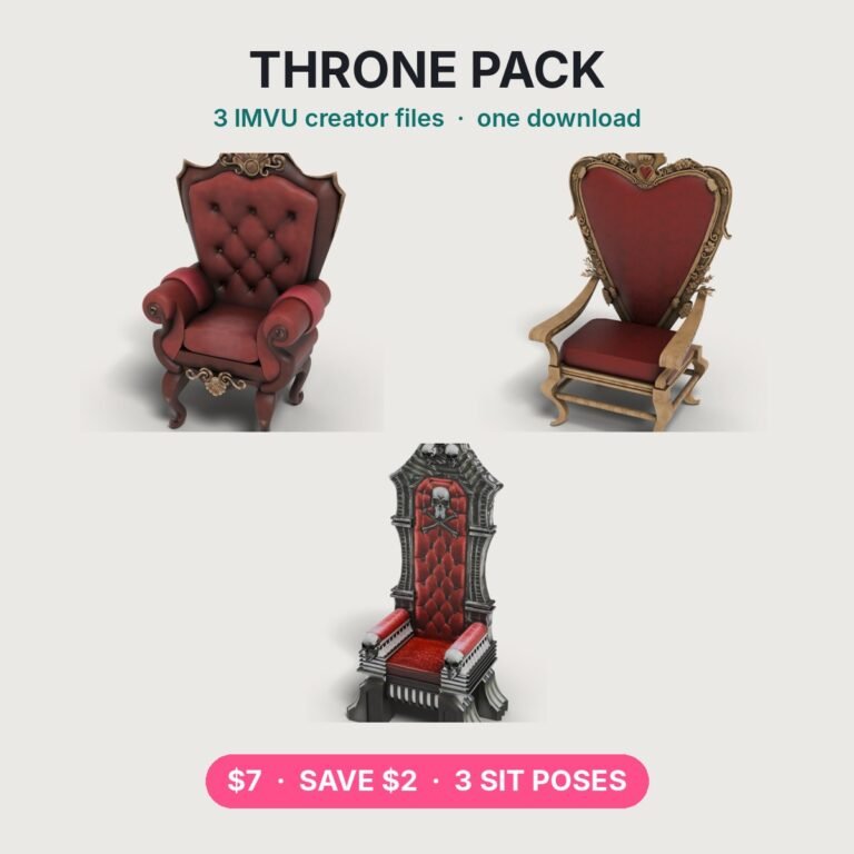 Royal & Gothic Throne Pack IMVU file