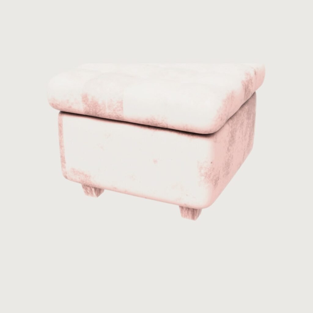 Tufted Leather Ottoman view 6