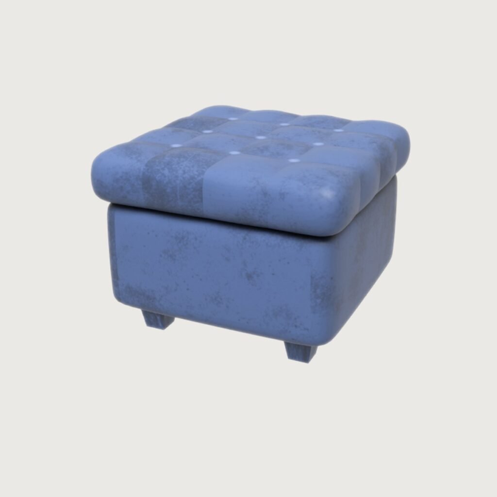 Tufted Leather Ottoman view 11