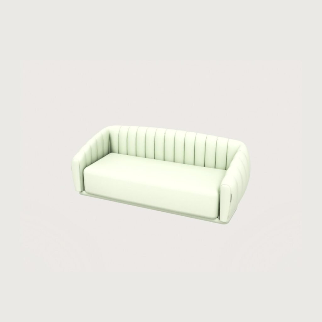 Velvet Curved Channel Sofa view 11
