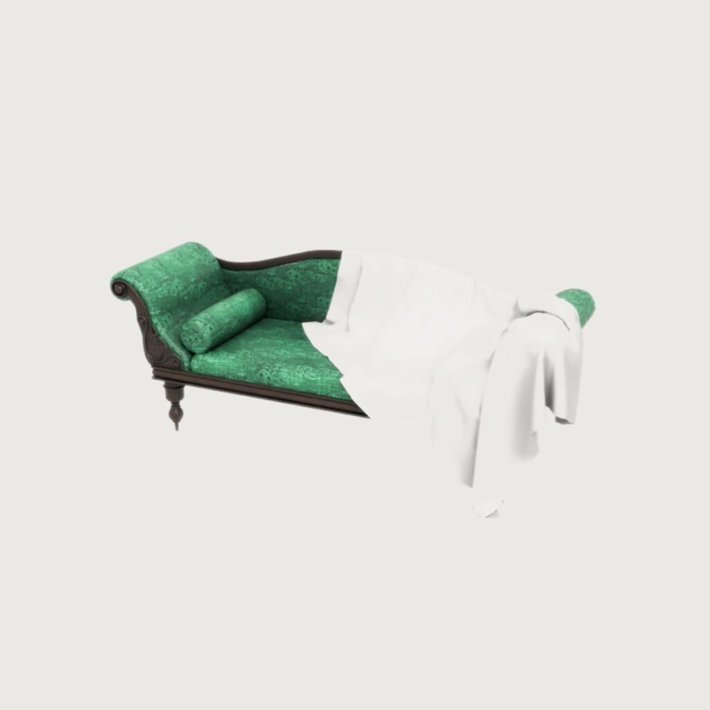 Victorian Chaise Sofa with Throw view 8