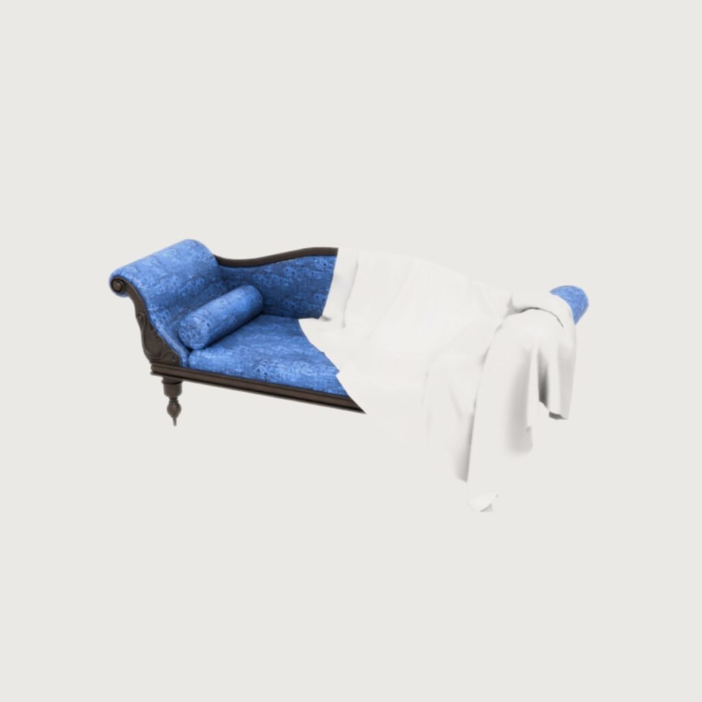 Victorian Chaise Sofa with Throw view 12