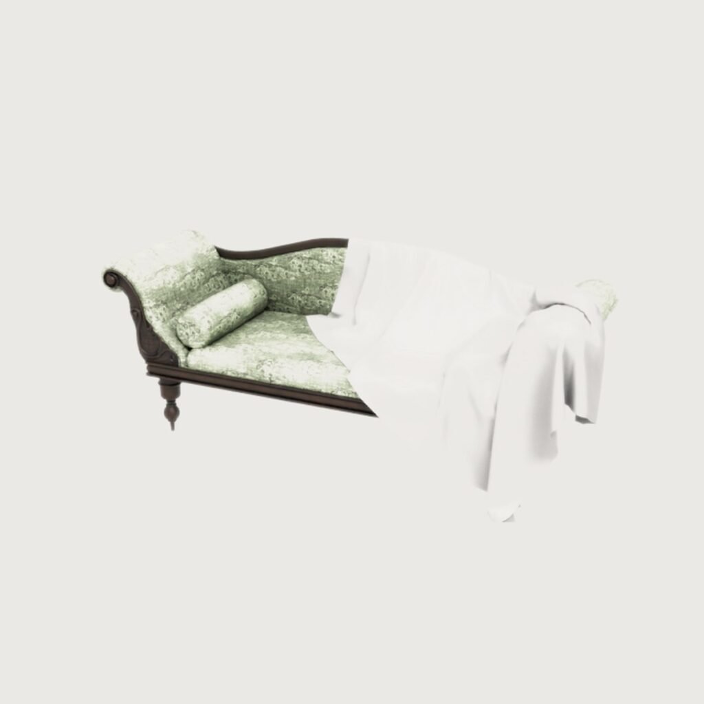 Victorian Chaise Sofa with Throw view 13