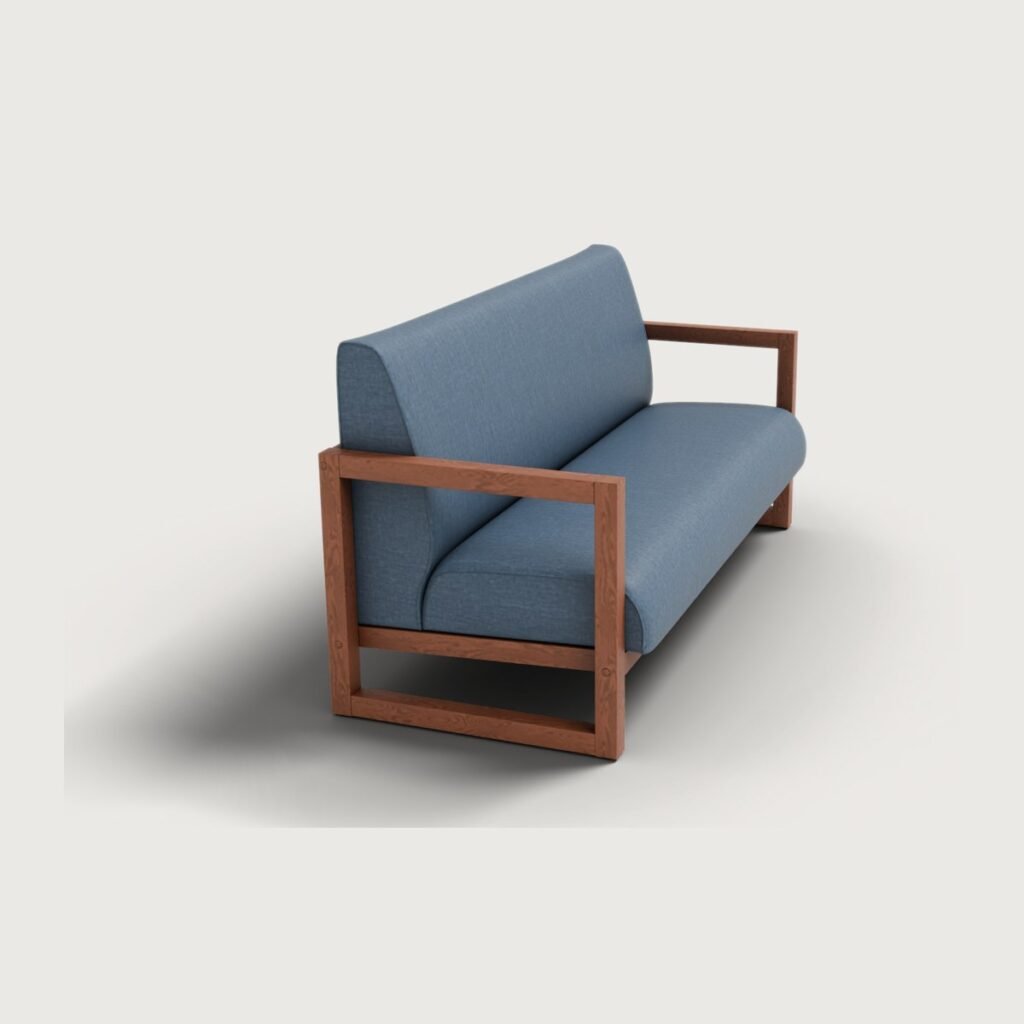 Wood Frame Fabric Sofa view 4