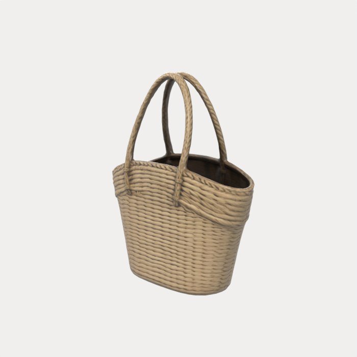 Woven Straw Basket Bag view 5
