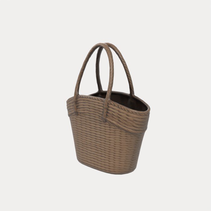 Woven Straw Basket Bag view 3