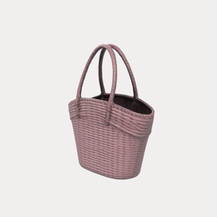 Woven Straw Basket Bag view 7
